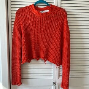 Zara Orange Sweater Size S